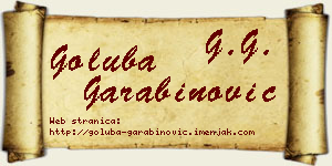 Goluba Garabinović vizit kartica